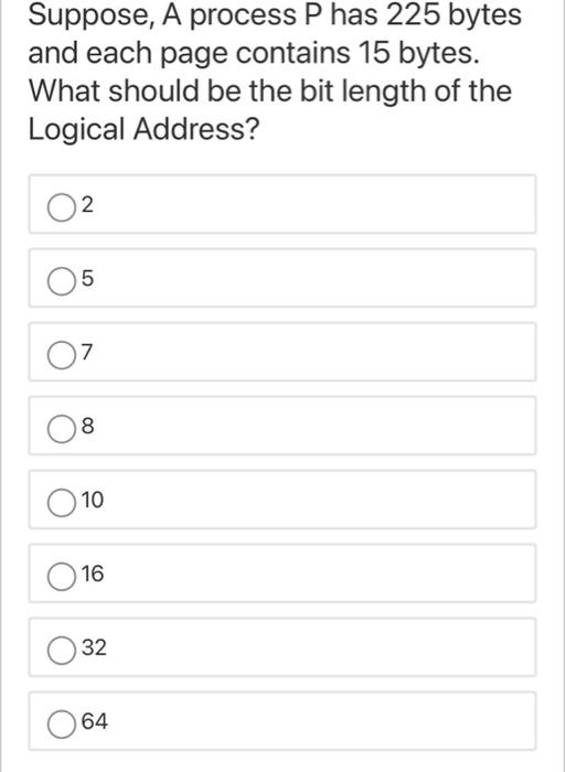 please solve it asap which is the correct answer Suppose, A process