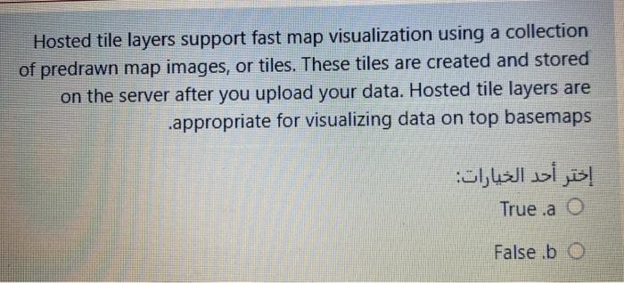  Hosted tile layers support fast map visualization using a collection of