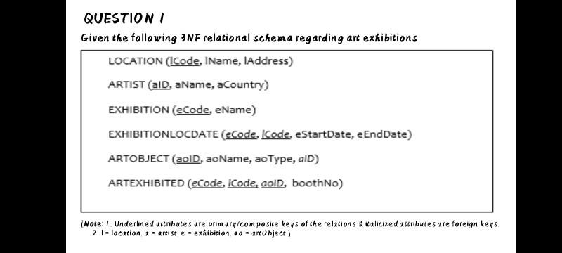 create table in Oracle live based on information given ...what should