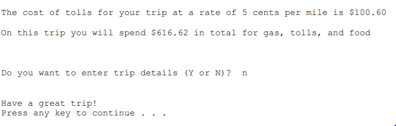 void Greeting() { printf("Welcome to the road trip planner "); } void