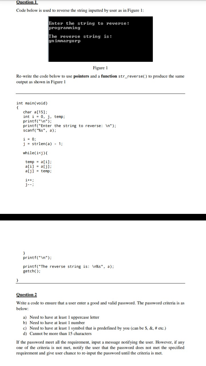  using C programming. thank you in advance Question L Code below