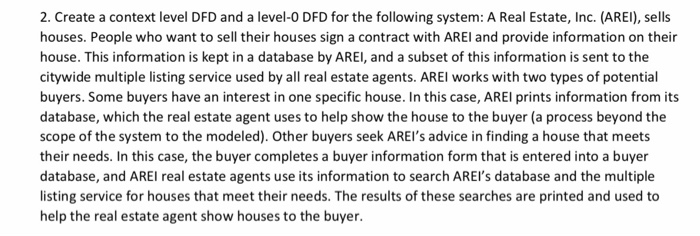  2. Create a context level DFD and a level-0 DFD for