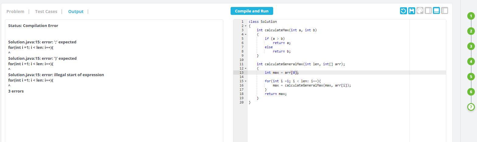 I came up with, and the errors compiling. Please help! Problem Test