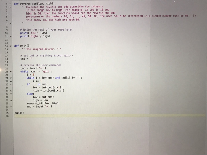Take any positive integer r. If r is a palindrome, stop. Otherwise,