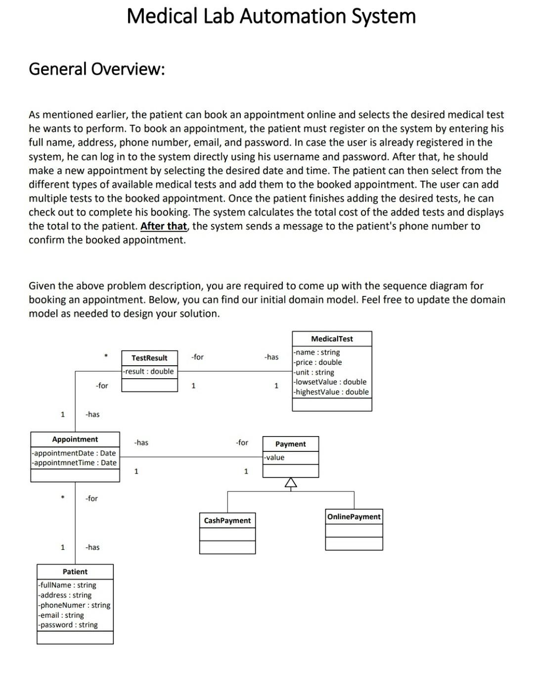  i need update domain model if necessary and the code in