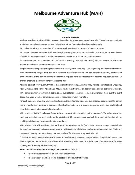  Requirements: 1. Create a fully expanded ERD based on the above