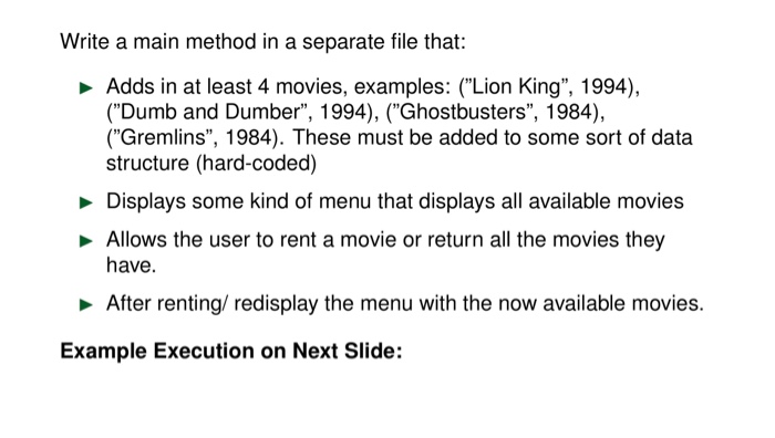 Write a class that satisfies the following UML diagram and has aavailable