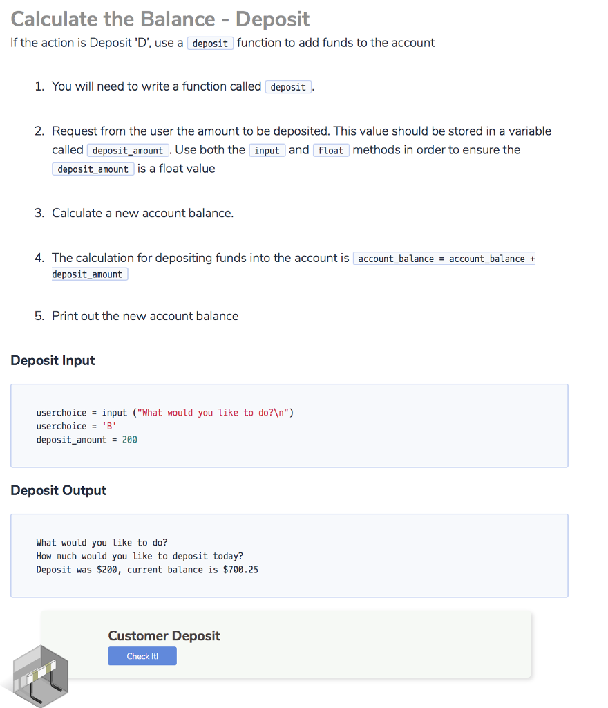 the results to the customer Your final output should look like this