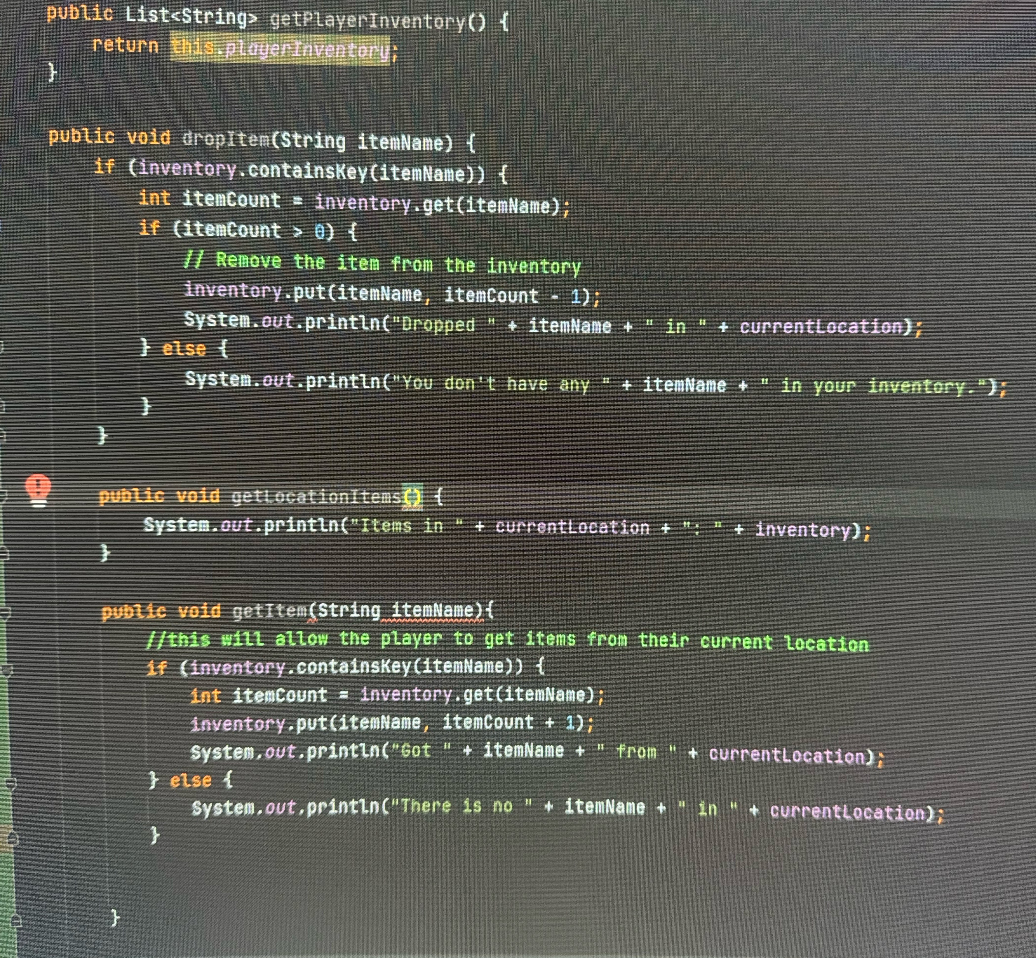  Here is my consept i need it build for item.java and