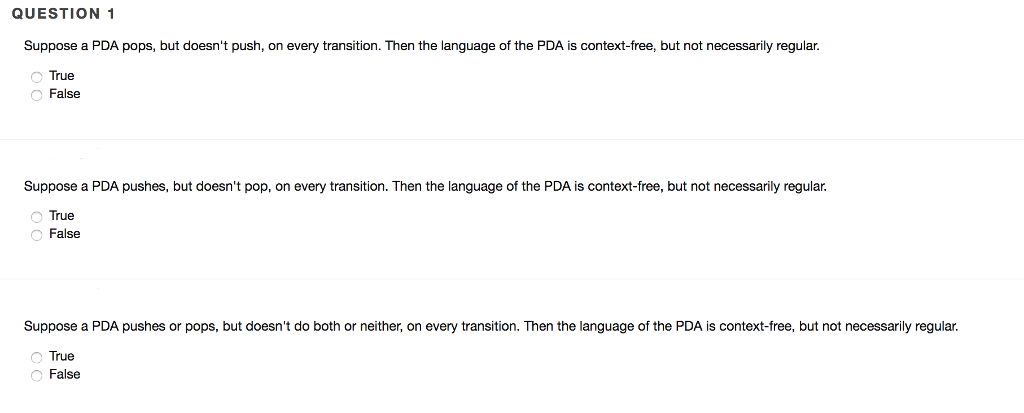 Suppose a PDA pops, but doesn't push, on every transition. Then