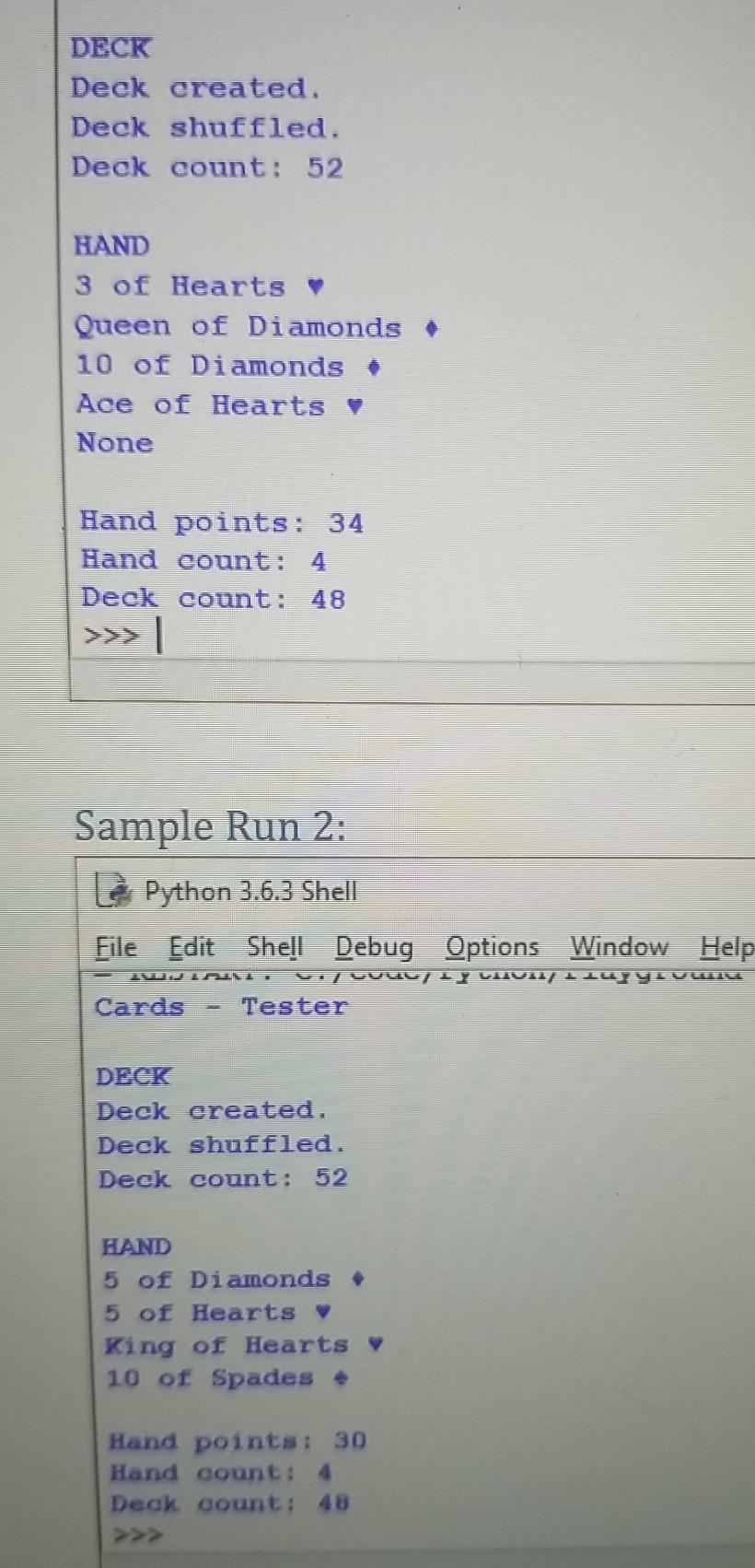 in this course. The project is to build a card game. The