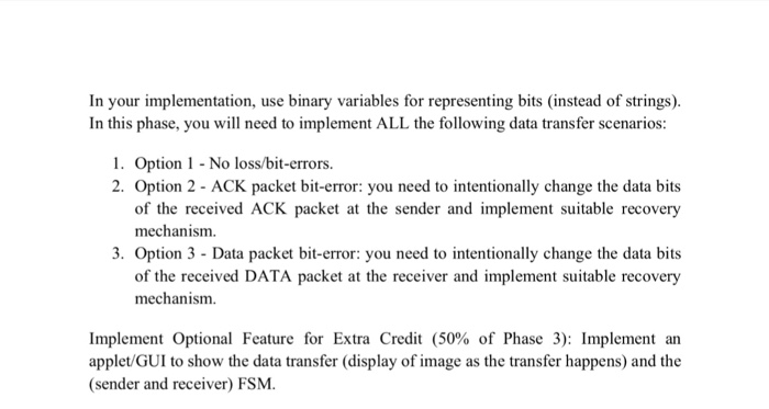 user datagram protocol (UDP) sockets. The intention was to transfer a file