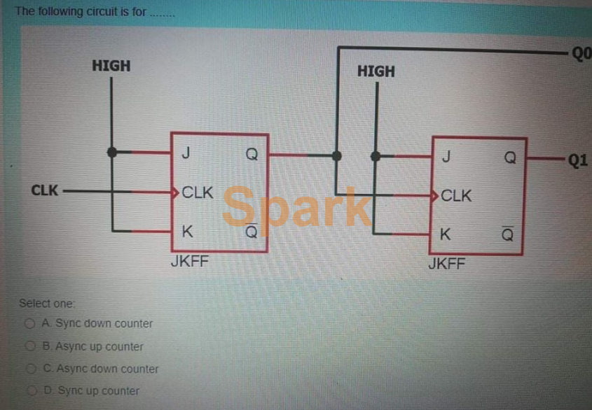 1 Select one: O A. 3 input AND O B. 3 input