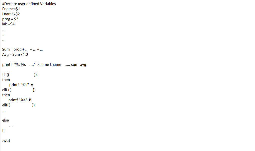 main.sh file should have contain more than five student names (First name