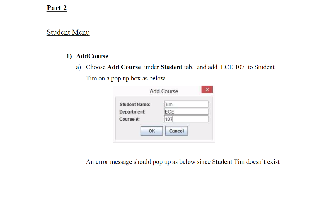 Create a GUI with these specifications(using Java). No functionality required. Part 2
