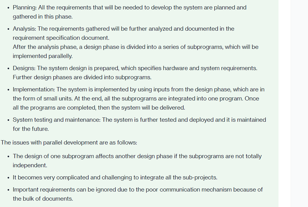  Planning: All the requirements that will be needed to develop the
