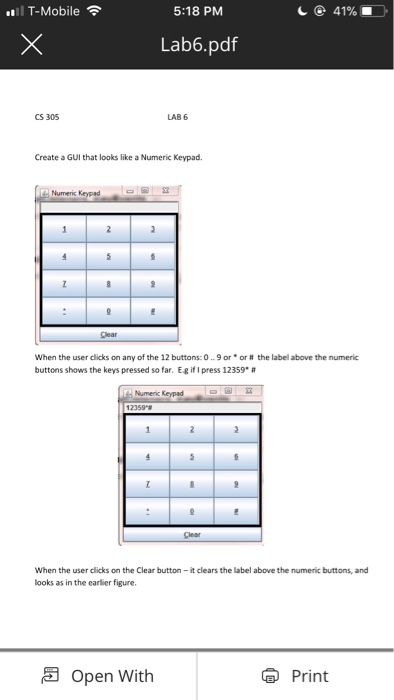  Create a GUI that looks like a numeric keypad in java.