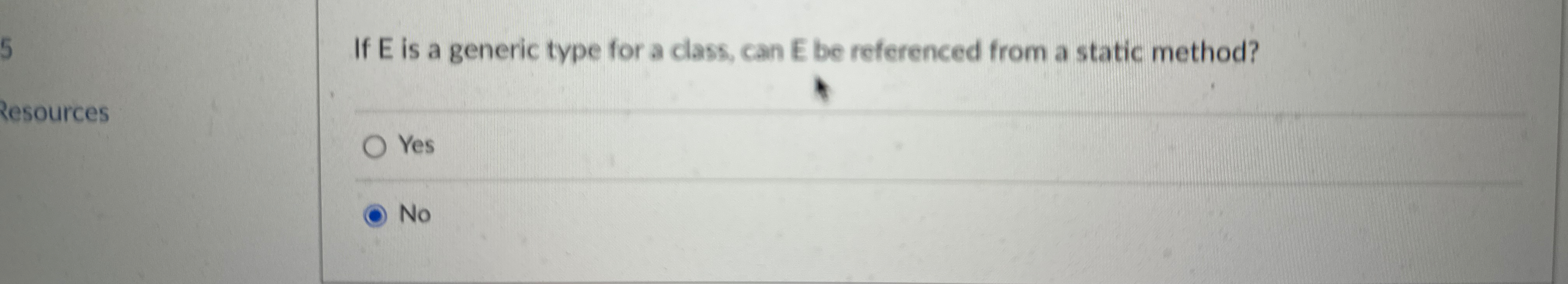  If E is a generic type for a class, can E