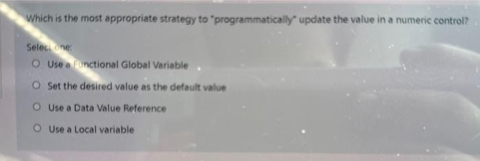 help please Which is the most appropriate strategy to "programmatically" update the