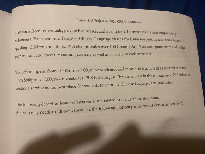 This week, you will develop a database for a fictitious small school