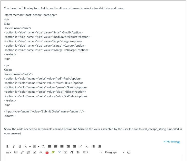 to a database and performing a query that is represented by a