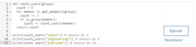  The count_users function recursively counts the amount of users that belong