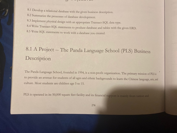 for its management of student records. You will also be required to