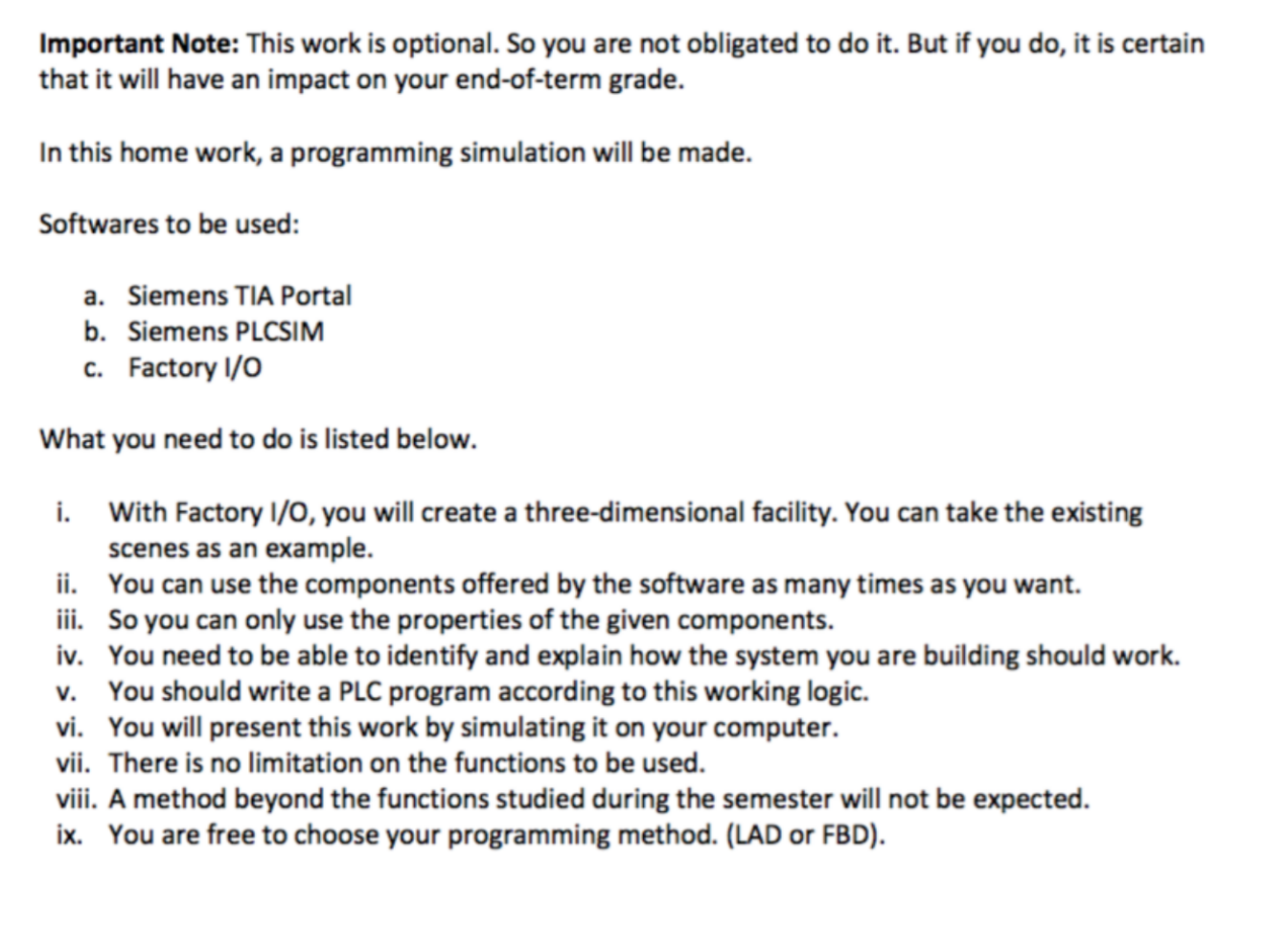 please circuit in tia portal program or manually Important Note: This work