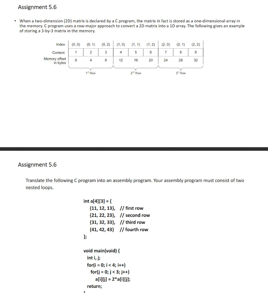 i need help on both these problems Assignment 5.6 .When a two-dimension