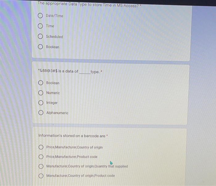  The appropriate Data Type to store Time in MS Access? Date/Time