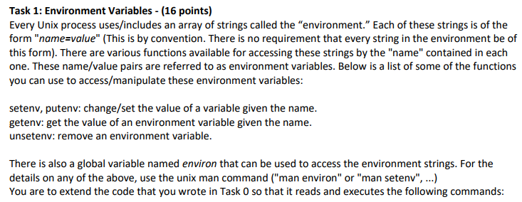 C with Linux Environment Variables LOOK AT MY CODE BELOW. WE ARE