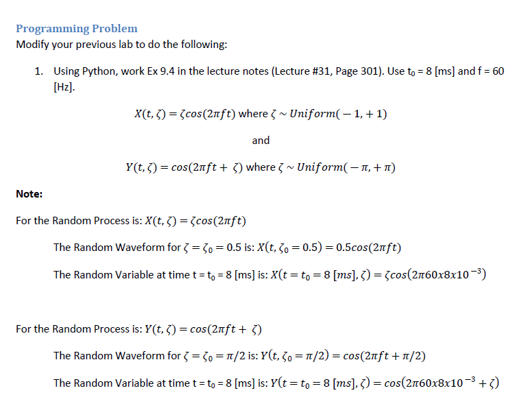 **Python Language can I get help? Programming Problem Modify your previous lab