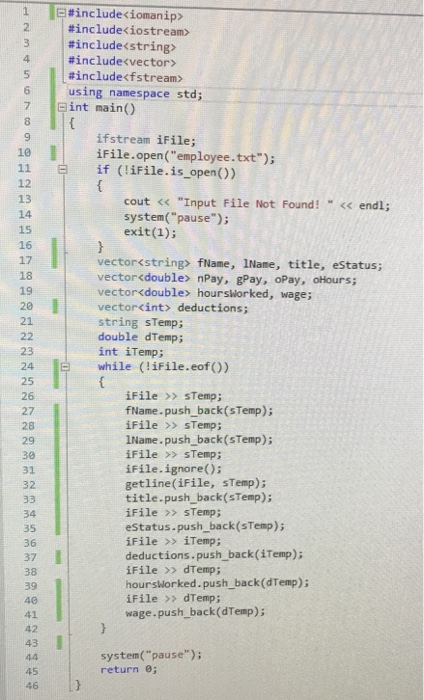 read in an unknown number of records from an input file into