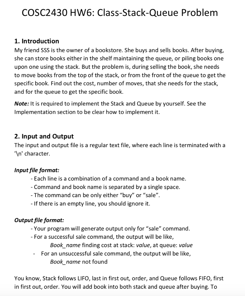 c++ queue and stack data structure please read the requirements carefully.. 1