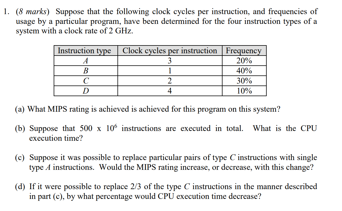 Please help correctly answer this question. Thank you 1. (8 marks) Suppose