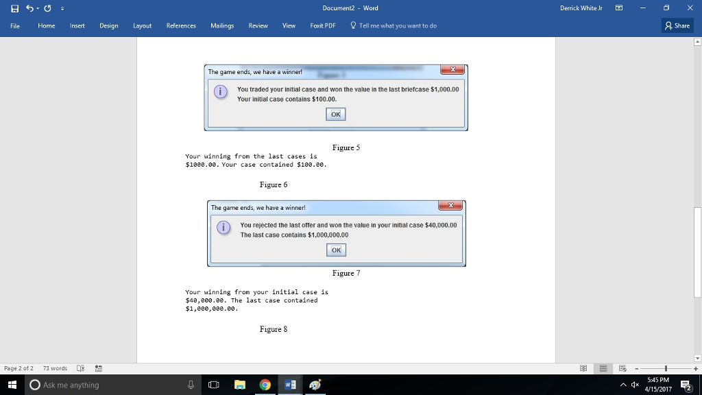 simulating the game the user will be the player and the computer