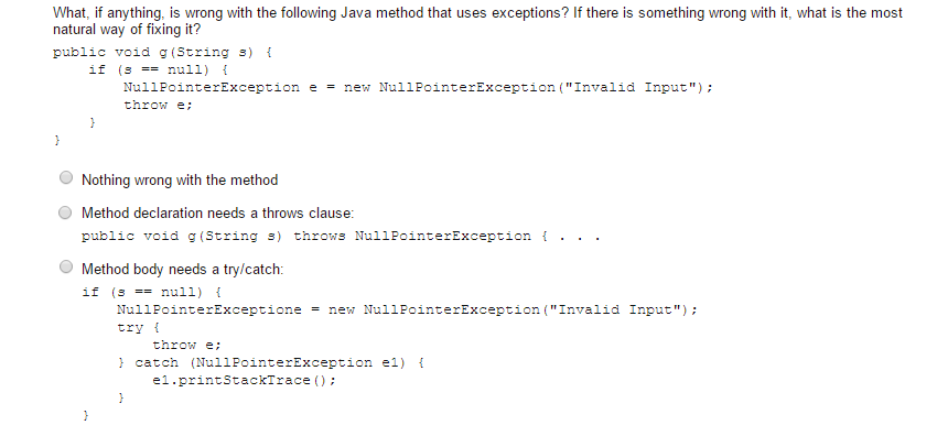 Java What, if anything, is wrong with the following Java method that