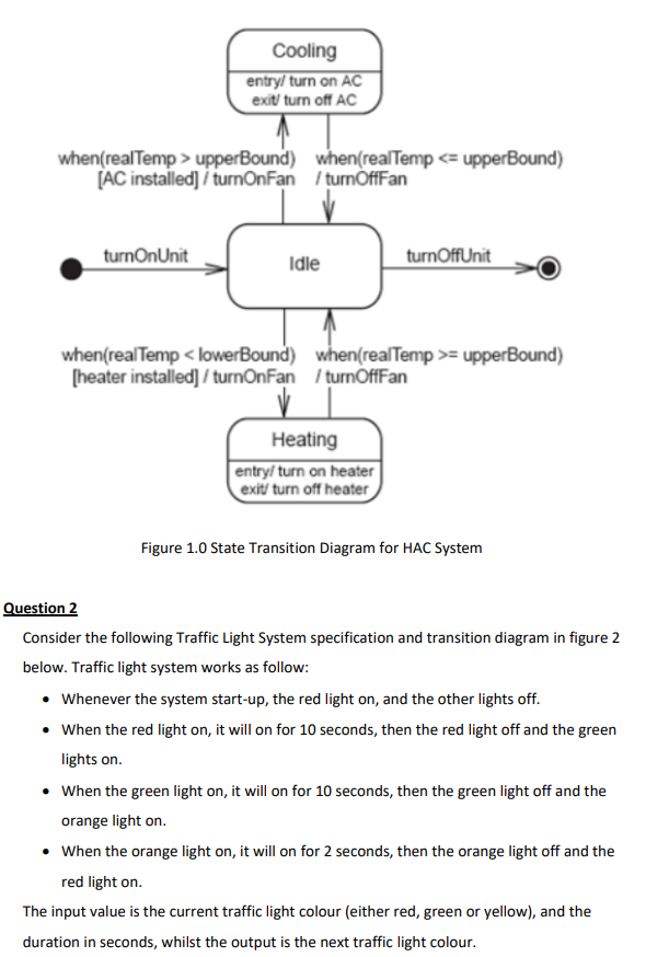 of the following question, you need to: i. Create state transition table.