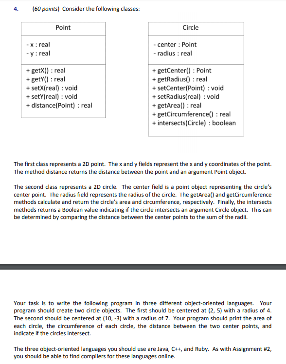 Note :- Should be solved only using Ruby language 4. (60 points)