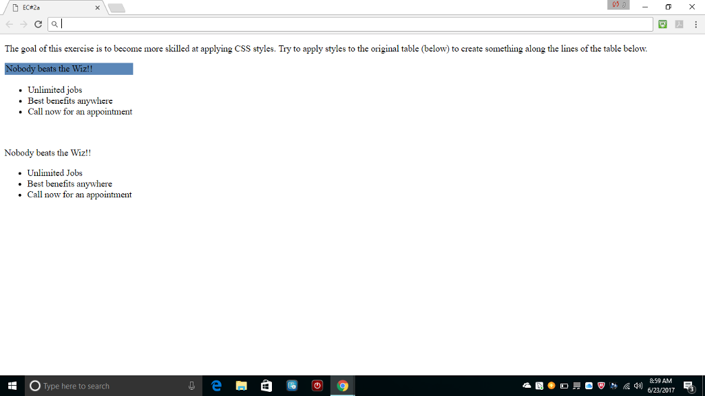 In this assignment you will be writing CSS code for the provided