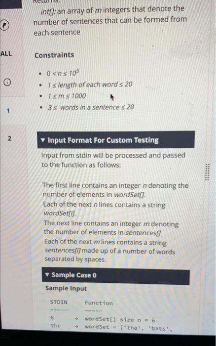 of words and an array of sentences, determine which words are anagrams