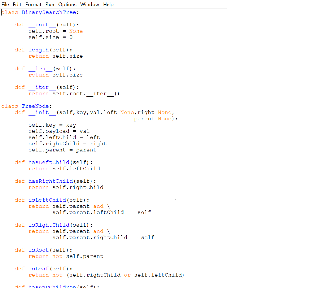This is for python. I have to modify the implementation of the