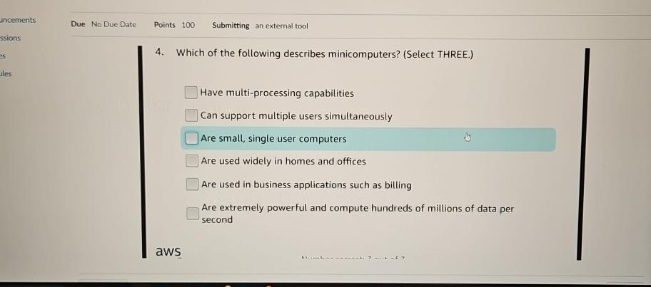  Due No. Due Date Points 100 Submitting an external tool 4.