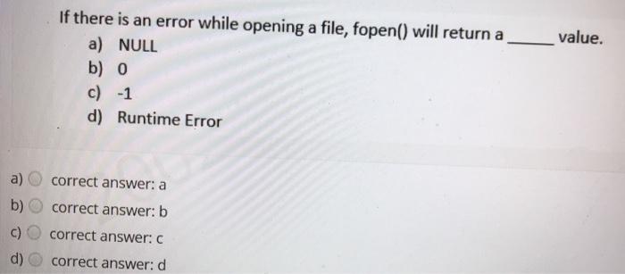 solve it now _value. If there is an error while opening a