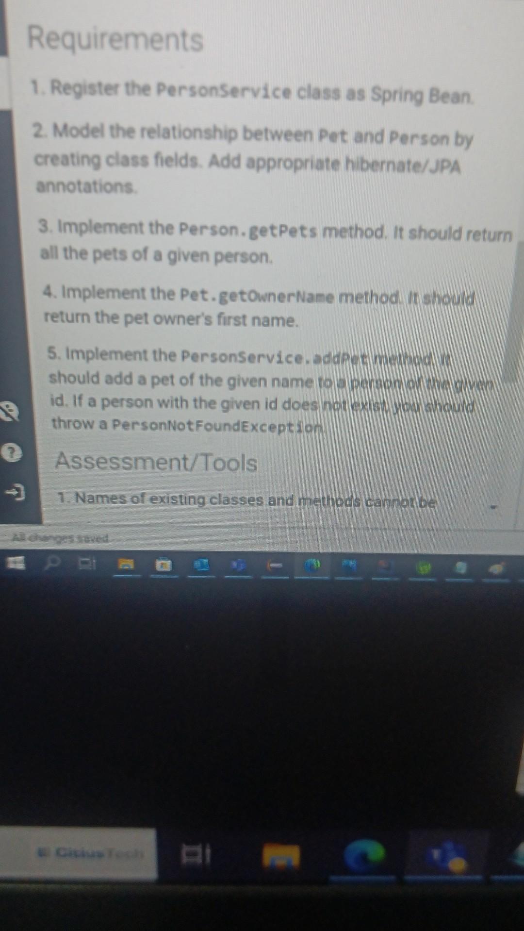 you are given a spring boot version 2.0.5 application with database access
