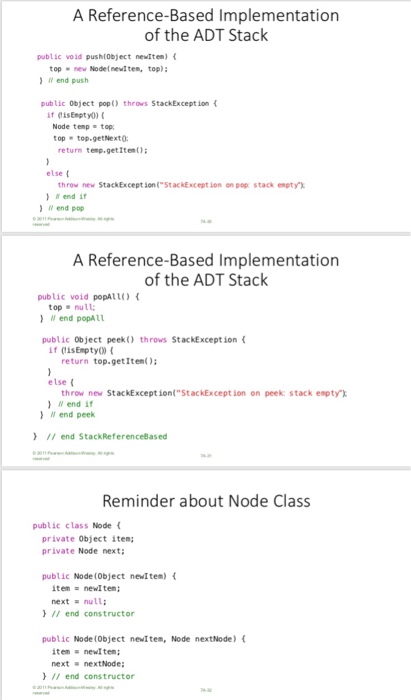 Required when the stack needs to grow and shrink dynamicaly StackReferenceBased Implements