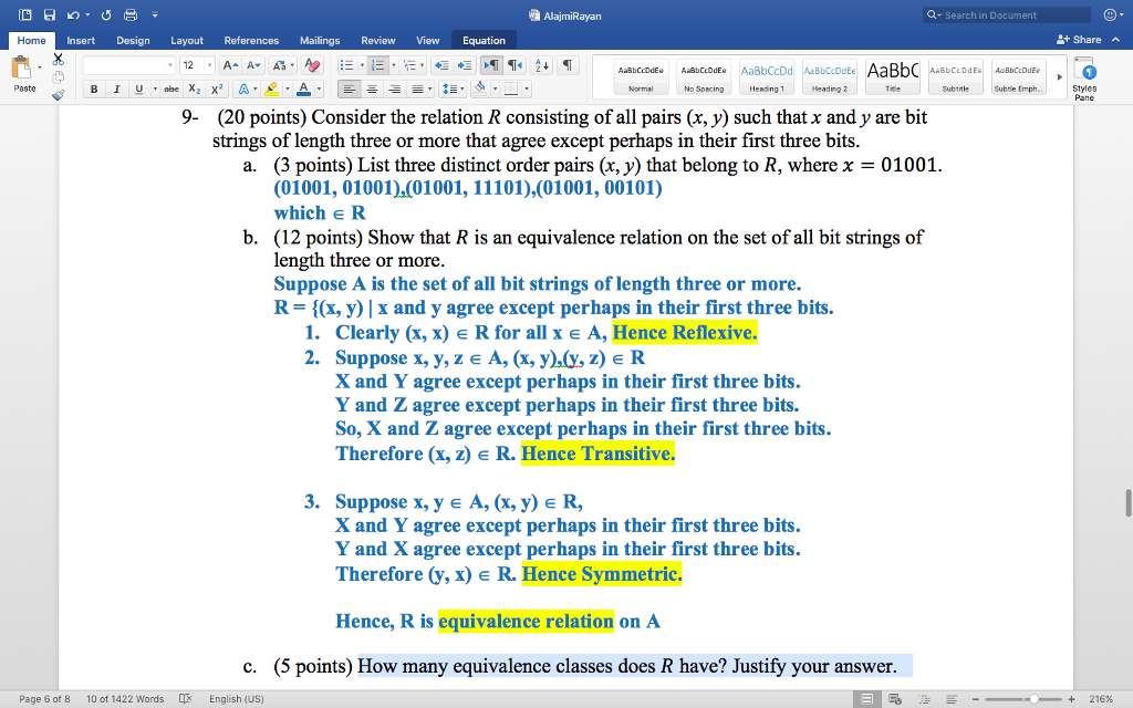 Please Can somebody help me solving Part C Consider the relation R
