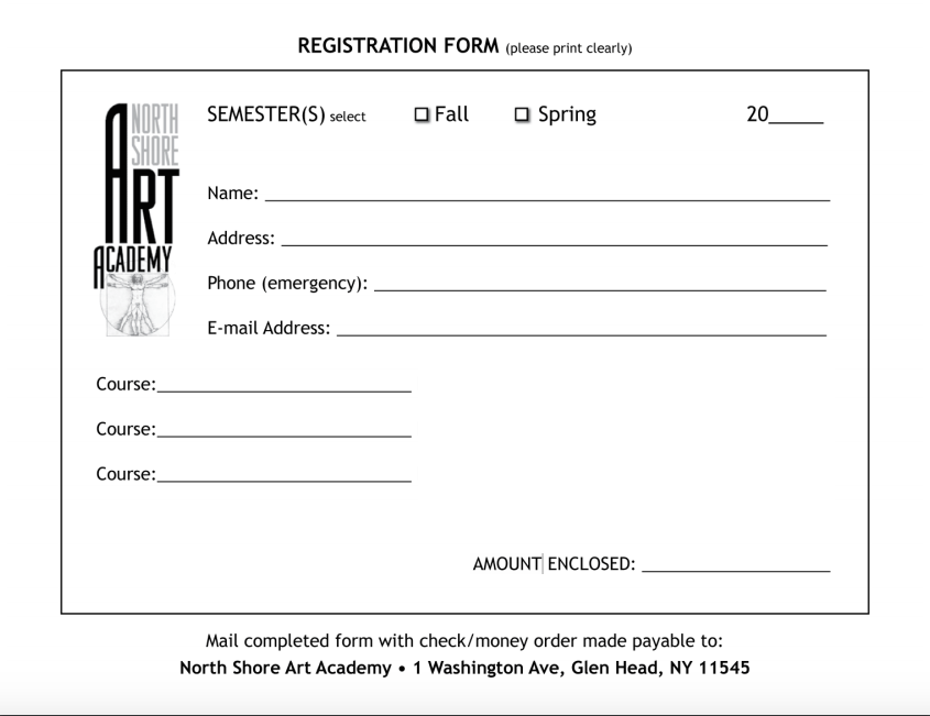 Data model the attached registration form and draw an ERD in Chen's