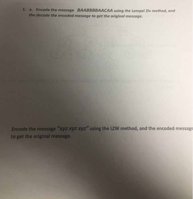  1. Encode the message the decode the encoded message to get