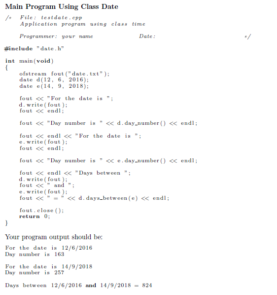 the class date that represents dates written in the form day/month/year. Do